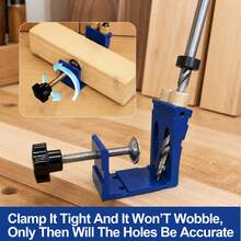 Pocket Hole Jig Kit 3-In-1 Metal Dowel Jig 15° Drilling Guide For Wood DIY - A - View 1