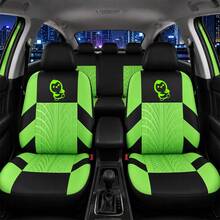 9pcs Car Seat Covers, Cartoon Penguin Face Print, Universal Fit For Car, Truck, SUV Interior Decoration & Protection - 9-piece Press Set - View 17