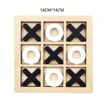 1 bàn cờ trò chơi Tic Tac Toe bằng gỗ, trò chơi giải đố chiến thuật XO cổ điển, trò chơi tương tác để bàn cho thanh thiếu niên, quà tặng trò chơi rèn luyện trí não di động - Nhiều màu - Xem 7