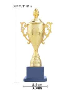 Piala berwarna emas yang terbuat dari plastik ini cocok untuk berbagai acara, kompetisi, pesta, dan permainan kecil. Piala ini merupakan simbol kehormatan dan kegembiraan bagi para pemenang, serta menjadi bagian dari perlengkapan pesta. - Piala Besar - View 16