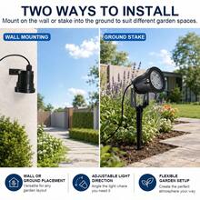 Smart Solar LED Lawn Spotlight, Solar Landscape Light, Outdoor Yard Decorative Light, Available In 1-To-2/1-To-4 Specifications, Equipped With Solar Rechargeable Lithium Battery, Light-Sensitive Automatic On/Off. 1-To-2 Cable Length 150CM, 1-To-4 Cable Length 363CM, Soft Warm White Light, Adjustable Lamp Head Angle, Supports Ground Stake And Wall Mount Dual Installation, Suitable For Yard Walkways, Flowerbeds, Greenery, Landscape Rocks, Wall Atmosphere Decoration. - Warm Light - Solar Powered - View 10
