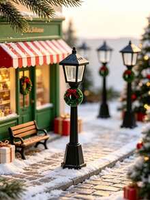 Christmas Decoration Mini Street Light Plastic Fairy Garden Decorative Accessories, Photography Props, Miniature Home Ornaments - Realistic Street Lamp - View 5