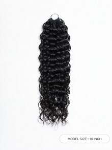VALLBEST Crochet Human Hair Water Wave Knotless Feather Extension High Quality 60g/Pack 16~26 Inch Handmade Full Invisiable Knot With String Pre Looped Crochet Human Hair Pre-Separated Invisible Miracle Knots Hair Extension Wet And Wavy Lightweight Reusable - Natural Black - View 6