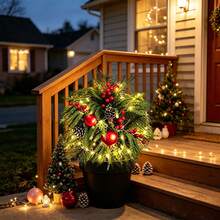 Artificial Potted Plants - Red - View 4