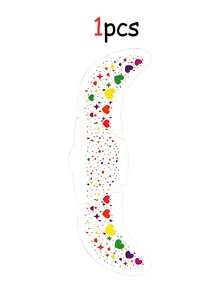 6pcs Holographic Sequin Freckle Stickers, Heart-Shaped Freckle Temporary Tattoo Stickers, Waterproof Glitter Temporary Tattoos, Shiny Star, Heart, Dot Pattern, Adult Party Holiday Daily Makeup Accessory - Multicolor - View 16