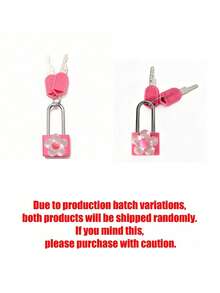 Metal Mini Padlock With Cute Translucent Flower Decoration, 2 Keys Included, No Assembly Required, Suitable For Luggage, Pencil Case, Backpack, School Gym And Sports Locker, Fence, Toolbox, Travel Accessories - Multicolor - View 9