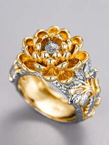 1pc Romantic Ring Women's Wedding Engagement Party Jewelry Valentine's Day Gift - 1# - View 2