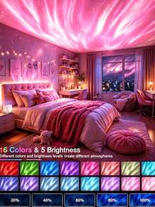 1 buah Lampu Proyeksi Gelombang Air 16 Warna, Kontrol Jarak Jauh & Kontrol Sentuh Ganda - USB Plug & Play (Baterai Tidak Termasuk), Efek Cahaya Dinamis RGB, Lampu Malam Kubus Kristal, Lampu Samping Tempat Tidur Kamar Tidur, Lampu Proyeksi Impian, Cocok Untuk Kamar Tidur, Ruang Bermain, Pesta - Proyektor persegi - View 10