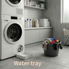 2pcs Washing Machine Drain Tray Set, Free Laundry Balls, Thickened PP Plastic Water Collection Tray, Leak-Proof & Overflow-Proof Water Tray, Reusable Home Accessory, Suitable For Drum Washing Machine Maintenance - Durable Version - View 10