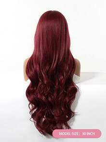Topshe 26 Inch Natural Black Long Wavy Wig With Bangs, Pre-Styled Loose Curls, Heat-Resistant Synthetic Hair, Anti-Shedding And Anti-Tangling, Suitable For Festivals, Parties, Stage Performances And Daily Wear, Essential Fashion Wig For Women's Dating And Work - Multicolor - View 6