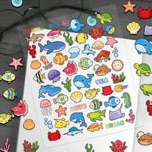 Marine Life Stickers For Decorating Planner, Diary, Scrapbook, Planner, Luggage, Guitar, Skateboard, Manual, Notebook, Tablet, Water Bottle, Phone - Multicolor - View 1