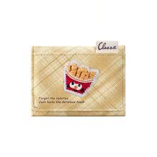 Cartoon French Fries Embroidered Wallet With Multiple Card Slots And Photo Window, Halloween Christmas Holiday Gift - Multicolor - View 15