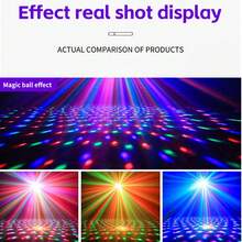 1pc RGB Disco Party Light, DJ Stage Lighting With Remote Control & Sound Activated Mode, Colorful Projection Lamp For Home Party, Birthday, Wedding, Christmas, Halloween, Bar, Club - Black - View 5