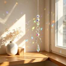 Heart Shape Crystal Suncatcher Window Hanging Prism Pendant, Light Catcher, Home Wall & Car Rearview Mirror Hanging Decor, Halloween Christmas Birthday Holiday Gift For Her - Heart & Love Crystal Suncatcher - View 2