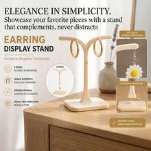 2pcs 3D Printed Y-Shaped Tree Earring Display Stand, Minimalist Jewelry Storage Rack, Desktop Earring Holder, For Hanging Earrings Retail Display And Home Storage - Multicolor - View 6