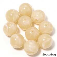 20pcs/Pack 20mm Acrylic Dual-Color Cloud Gradient Beads DIY Handmade Phone Chain Keychain Bag Charm Clothing Belt Decoration Large Diameter Beads - 20mm Two-tone Round Bead - View 41
