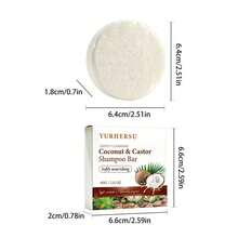 YURHERSU Coconut Scented Castor Oil Shampoo Bar: Deep Cleansing, Enhances Hair Volume, Provides Refreshing Oil Control Hair Care Experience. - Coconut Castor Oil Shampoo Bar - View 9
