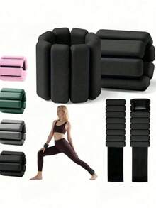 1/2pcs Adjustable Wearable Weighted Wristbands Fitness Set (Unisex), Suitable For Workout, Yoga, Walking, Running, Dancing, Pilates And Aerobic Exercise - Multicolor - View 1