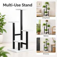 2026 New Model Movable Balcony Flower Rack, Living Room Floor-Standing Succulent Storage Shelf With Pot Holder In Wrought Iron Design - View 3