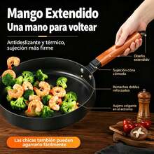 7/6/1pcs Sartén De Cocina Con Set De 6 Utensilios, Juego Completo Para Cocinar Fácil En Casa, Accesorios De Cocina Negros Con Diseño Moderno, Herramientas Prácticas Para Preparar Desayunos, Comidas Y Cenas, Set Multifuncional Para Cocina Familiar, Perfecto Para Renovar Tu Espacio De Cocina - Multicolor - Ver 5