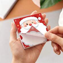 2 Packs Santa Claus & Snowman Theme Sticky Notes, Cute Holiday Self-Adhesive Memo Pads, 75x75mm Square Sticky Notes, 100 Sheets Total, Removable Backing, Suitable For Office, Home And Daily Use - Multicolor - View 4