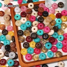 30pcs Mixed Color Marble Pattern Irregular Acrylic Imitation Stone Loose Bead For DIY Bracelet Necklace Earring Keychain Jewelry Making Craft Supplies - Random Color Mixing - View 9