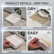 2pcs Washing Machine Drain Tray Set, Free Laundry Balls, Thickened PP Plastic Water Collection Tray, Leak-Proof & Overflow-Proof Water Tray, Reusable Home Accessory, Suitable For Drum Washing Machine Maintenance - Durable Version - View 11