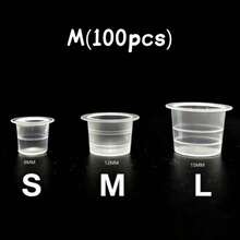 S/M/L Disposable Tattoo Ink Cups Plastic Pigment Transparent Containers, Tattoo Supplies - Clear - View 6