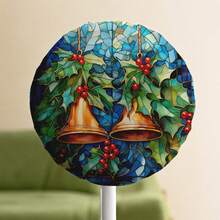 1pc Fan Dust Cover, Christmas Printed Polyester Fan Protective Cover, All-Season Dust Cover, Compatible With Floor-Standing & Wall-Mounted Industrial/Commercial/Residential Fans, Dustproof, Debrisproof, Easy Installation, Easy To Carry - Full Coverage - View 12