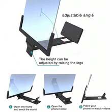 1PC 14In Mobile Phone Screen Amplifier 3D Magnifying Glass Stand Magnifier HD Vid - White - View 10