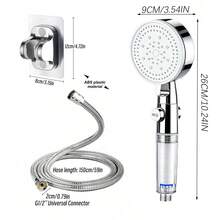 5-Mode High Pressure Filtered Handheld Shower Head Kit, Hard Water Filter Shower Head With Pause Button, Hose And No-Drill Bracket - Shower Head - View 3