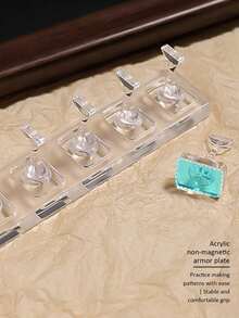 10/5pcs Acrylic Transparent Nail Display Stands, Nail Art Display Racks, Fake Nail Practice Display Stands, Fixed Adhesive Strips, Nail Art Accessories, Nail Art DIY Styling Design Tools - Multicolor - View 2