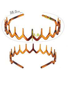 2pcs Women's Simple Basic Large Wavy Headband,Makeup Headband,Elegant Plastic Headband,Hair Accessory,Women's Hair Accessory - Multicolor - View 6
