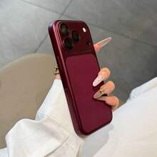 Ultra-Thin Skin-Covered Phone Protective Case Compatible With IPhone 13 13 Pro Max 14 14 Pro Max 15 15 Pro Max 16 16 Pro Max 17 17 Pro 17 Pro Max 18 18 Pro 18 Pro Max 18 - Cherry Red - View 10