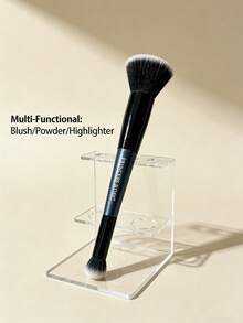 Princess Rose1 Professional Double-Head Foundation And Contour Brush. Premium Aluminum Tube Material, Soft Fiber Bristles. Suitable For All Skin Types. Compact And Elegant Dark Blue Design. Precise Blending, Long-Lasting Makeup Effect. - Royal Blue - View 4
