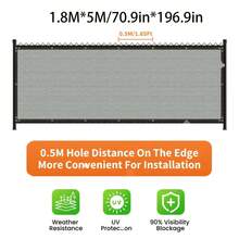 Outdoor Wall Mounted Privacy Screen 1 Count Garden Windproof & Sun Protection Shading Fence Garden Decorative Supplies - 1 Privacy Decorative Net - View 12