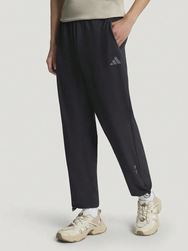 Adidas WOVEN TRACKSUIT BOTTOMS Solid Color Basic Versatile Breathable Straight Leg Casual Sports Quick-Dry Pants Men's - Black - View 1