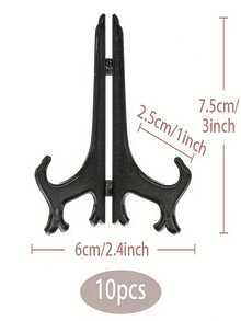 10件 3"/4"/6" 透明塑膠畫架盤架，可用於展示照片或圖片，適合婚禮、居家裝飾、生日、派對、桌面裝飾，也適用於餐具、藝術品、證書、座位卡、海報、信封及其他物品 - 透明 - 查看 16