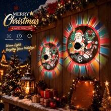 Lampu Dinding Proyeksi Cahaya Bertenaga Surya, Lampu Dekoratif Meriah Bergaya Natal, Pola Siluet Santa Claus Bercahaya, Pencahayaan Meriah untuk Halaman Luar Ruangan, Dekorasi Dinding Mudah Dipasang untuk Pesta Musim Dingin, Cocok untuk Halaman, Tempat Pesta - Lampu Proyektor Natal - View 6
