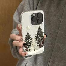 IMD Christmas Snowflake Phone Case Compatible With Iphone 17/16 Pro, 15/14/13, Double Layer, 12/11, Niche Style - White - View 3