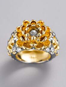 1pc Romantic Ring Women's Wedding Engagement Party Jewelry Valentine's Day Gift - 1# - View 3