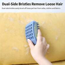 Cat & Dog Bathing Massage Silicone Brush, Double-Sided Deshedding Comb, Pet Bathing Scrubbing Tool, Easy To Clean Pet Grooming Tool - View 11
