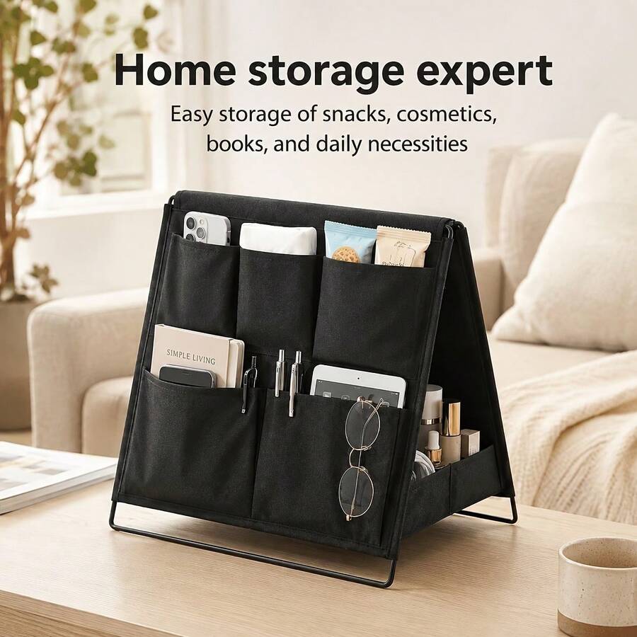 1PC Vertical Desktop Storage Basket, Multi-Pocket Large Capacity Organizer, Multi-Function Desktop Organizer For Storing Keys, Jewelry, Coins, Small Items, Suitable For Vanity, Entryway, Bedside Table, Home Decor - View 1