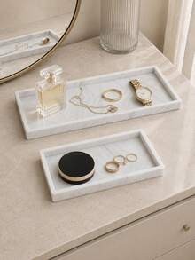 Silicone Storage Tray For Bathroom Vanity Countertops – Non-Slip Rectangular Organizer Tray For Vanities, Kitchens, Bedrooms, And Household Item Storage - Multicolor - View 3