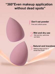 36Pcs/25pcs Pink Makeup Brushes Triangle Puff Makeup Sponge Makeup Bag Professional Makeup Tool Set For Foundation Blush Contour Eyeshadow Blending Dry Wet Use - Pink - View 7
