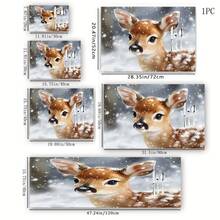 1pc Christmas Series Snow Deer Pattern Printed Coffee Bar Mat, Drainage Mat, Coffee Machine Soft Bottom Diatomaceous Earth Drainage Mat, Soft Rubber Drainage Mat, Super Absorbent Wear-Resistant Dish Drying Mat, For Countertop Restaurant Kitchen Table Mat, Patio Dining Table Decor, Home Kitchen Supplies, Countertop Decor Mat - Multicolor - View 18