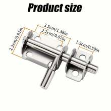 4pcs Sliding Bolt Lock Set, Heavy Duty Door Barrel Bolt Lock With Mounting Screws, For Door, Shed, Barn, Cabinet, Window Security - Irregular - View 2