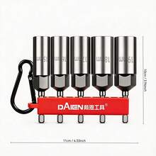 DAIEN Metric Socket Bit Set, Forged Alloy Steel Deep Hex Non-Magnetic, 6.35mm Universal Shank, With Hanging Strap And Carabiner, For Power Drill, Furniture, Home Appliances, Outdoor Repair And Disassembly - Hex Socket Set - View 31