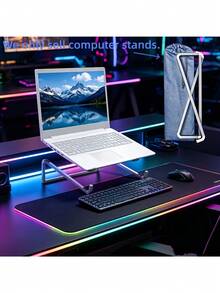 Foldable Laptop Stand For Desk, Universal Laptop Vertical Ventilation Stand, Silver - Multicolor - View 8