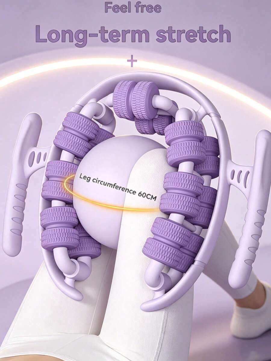 28 Roller Wheel Ring Clamp Massager, 360° Wrap-Around Deep Tissue Handheld Massager For Calf Thigh Arm Muscle Soreness Relief